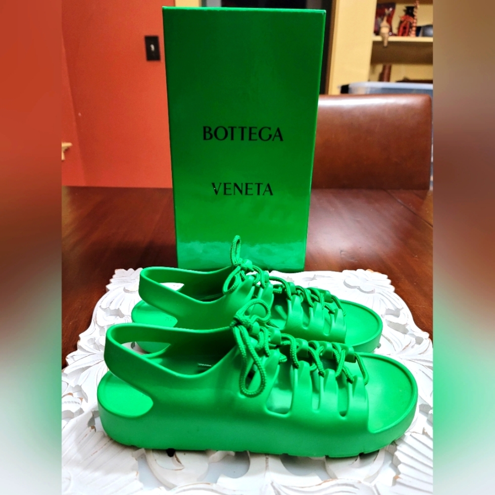 Bottega Veneya Jelly Lace Up Sandal Size 38/8